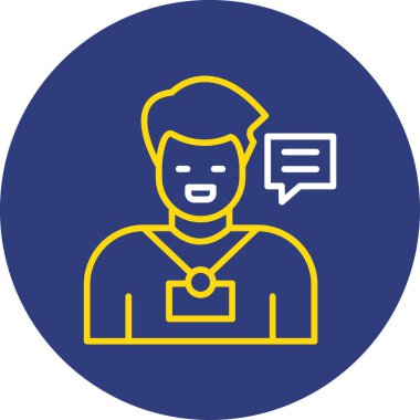 Sohbet simgesinin vektör illüstrasyonu