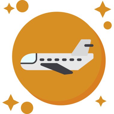 uçak ikonu vektör illüstrasyonu