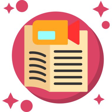 Kitap. Web simgesi vektör illüstrasyonu