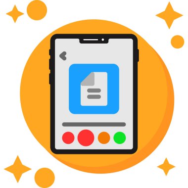 Cep telefonu simgesi, vektör illüstrasyonu