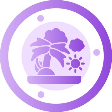 Hindistan cevizi simgesi vektör çizimi