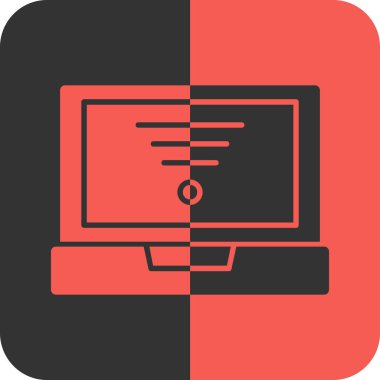 bilgisayar vektör simgesi düz illüstrasyon