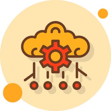 Bulut. Web simgesi basit illüstrasyon