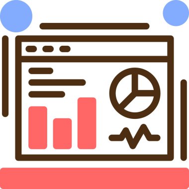 iş grafiği rapor simgesi - taslak biçimi