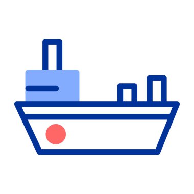 Gemi. Web simgesi basit illüstrasyon