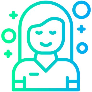 kadın kullanıcı renk simgesi, avatar