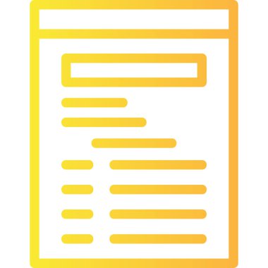 belge web simgesi, basit vektör illüstrasyonu