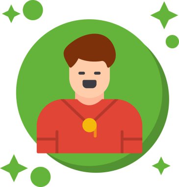 Süper kahraman ikon vektör illüstrasyonu