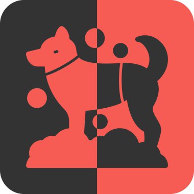 Köpek vektör çizimi. Basit simge