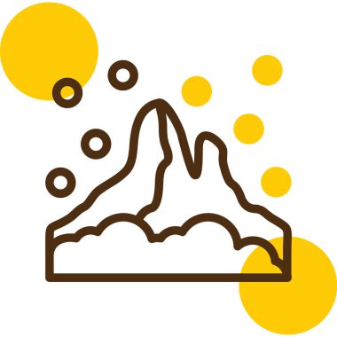 vektör dağ simgesi, vektör illüstrasyonu