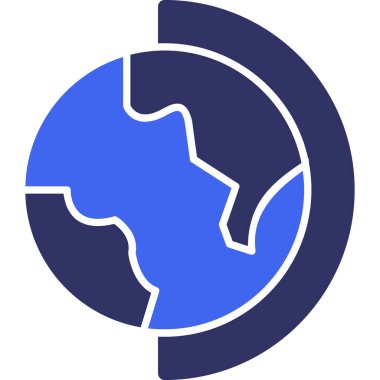 Toprak ikonu düz bir şekilde