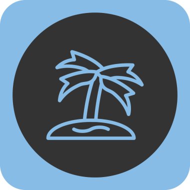 Tropik ada ikonu. vektör illüstrasyonu