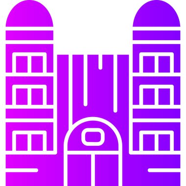 düz biçimli şehir yapı simgesi oluşturma