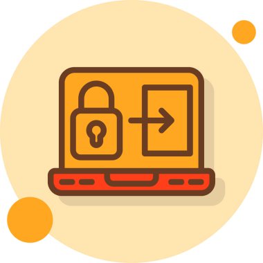 Güvenli ikon. vektör illüstrasyonu