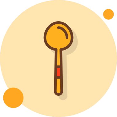 Sugar Spoon web simgesi basit illüstrasyon