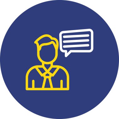 İnsanların simgesi olan konuşma balonu, vektör illüstrasyonu