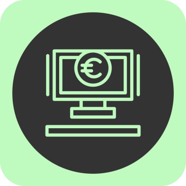 Para için. Web simgesi vektör illüstrasyonu