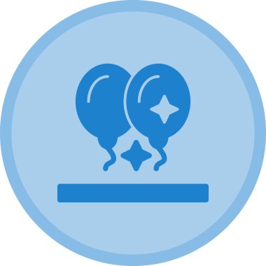 Balon. Web simgesi vektör illüstrasyonu