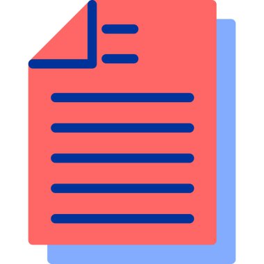 belge dosya simgesi, vektör illüstrasyonu