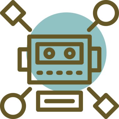 Robot simgesinin vektör illüstrasyonu
