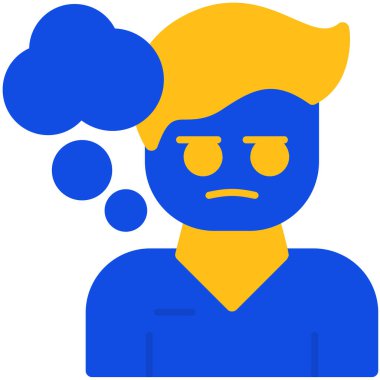 Depresyon depresif ikonu - taslak biçiminde