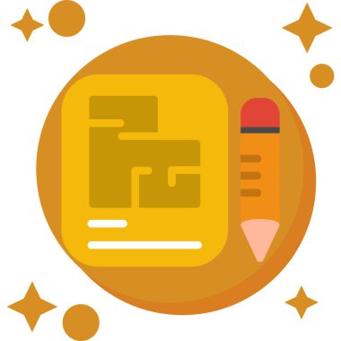 Modern bir simgenin vektör illüstrasyonu