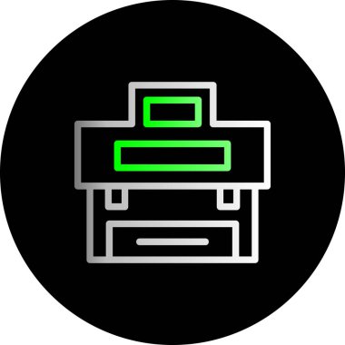 Yazıcı simgesi, vektör illüstrasyonu