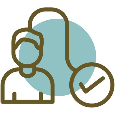 iş yönetimi, düz çizgi simgesi.