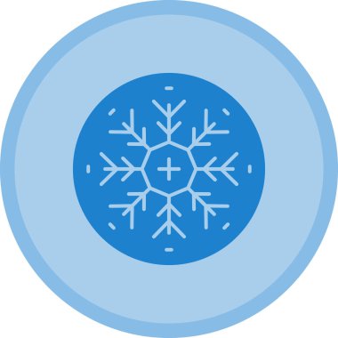 Kar tanesi. Web simgesi basit illüstrasyon