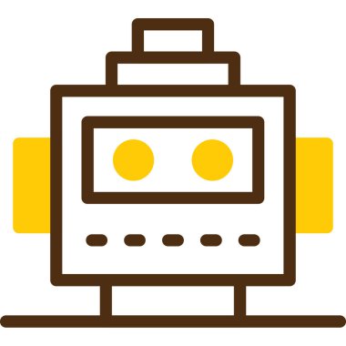 robot ikon vektör illüstrasyonu