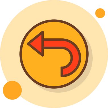 ok yönü simgesi rozet biçiminde