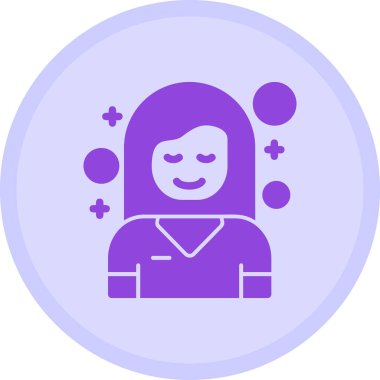 Kadın. Web simgesi basit illüstrasyon