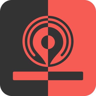 konum navigasyon pin simgesi - taslak biçimi