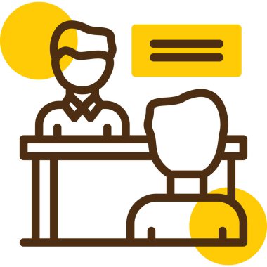 Ofis simgesi vektör illüstrasyonu