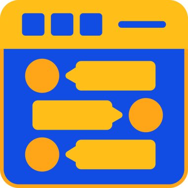 Web arayüzü tasarım simgesi, basit vektör illüstrasyonu