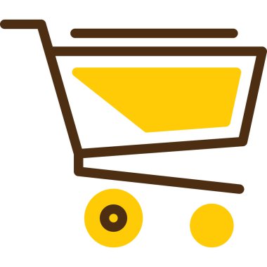 Alışveriş arabası simgesi düz stil.