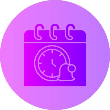 Alarm saati simgesi, vektör illüstrasyonu