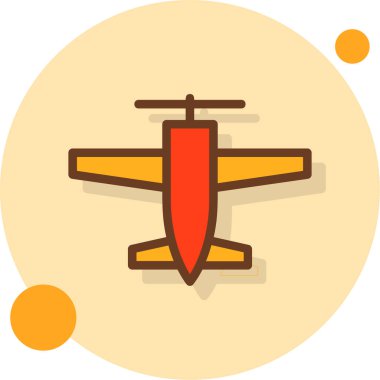 uçak ikonu vektör illüstrasyonu