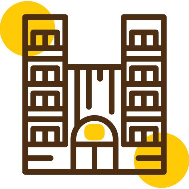 Bina. Web simgesi basit illüstrasyon