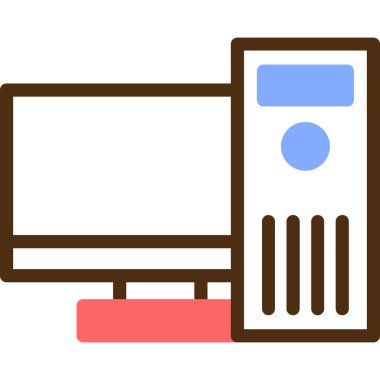 Bilgisayar. Web simgesi vektör illüstrasyonu