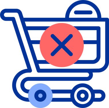 Sepet ikonu vektör illüstrasyonu