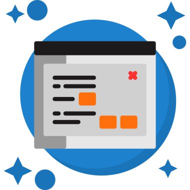 Bilgisayar. Web simgesi basit illüstrasyon