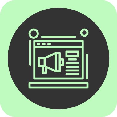 vektör lcd simgesi illüstrasyonu