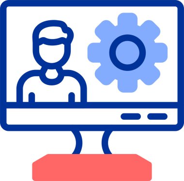 Bilgisayar. Web simgesi basit illüstrasyon