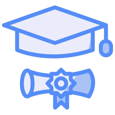 Mezuniyet şapkası Web simgesi basit tasarım
