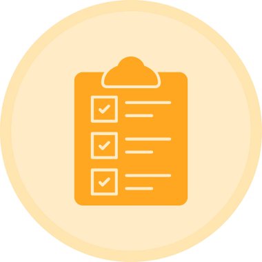 Kontrol listesi. Web simgesi basit illüstrasyon