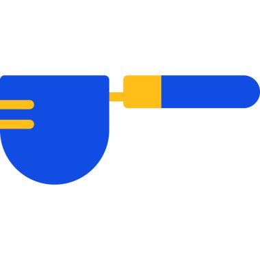 Tek bir izole kaşık simgesinin vektör çizimi