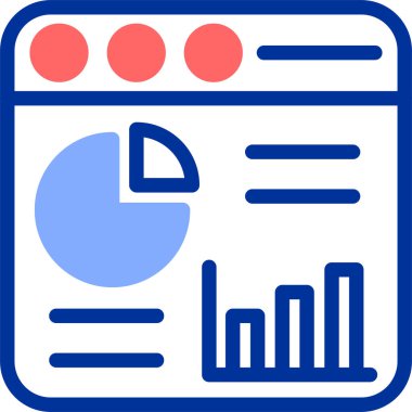 Analiz. Web simgesi basit illüstrasyon