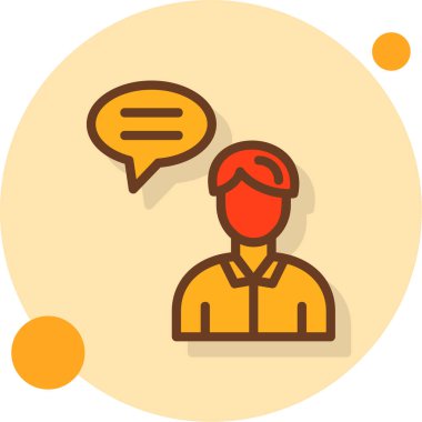 avatar. Web simgesi basit illüstrasyon