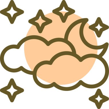 Bulutlar simgesi. Vektör çizim